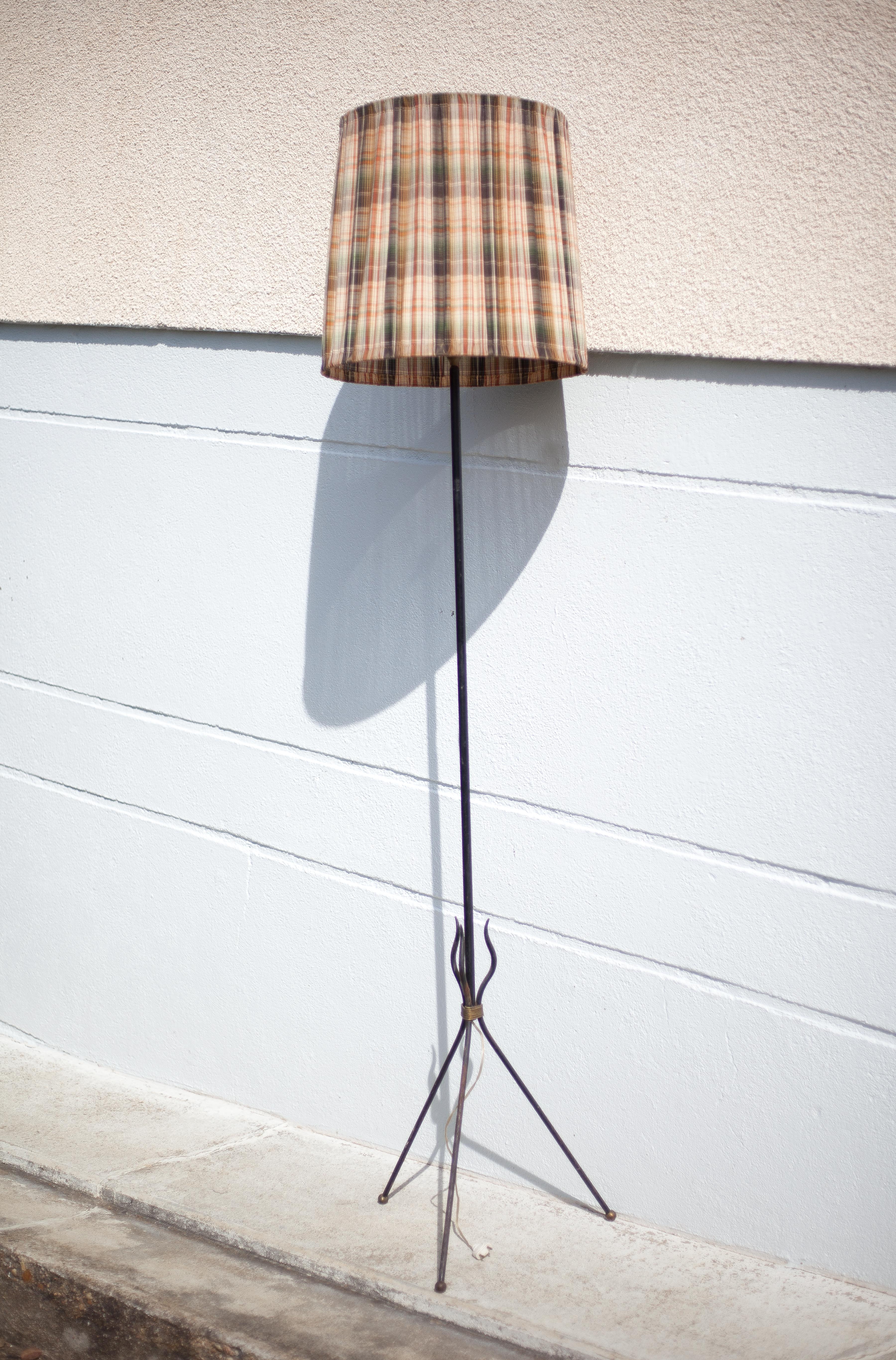 Vintage tripod floor lamp 1950
