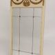 Louis XVI style trumeau mirror with a painted wooden frame.