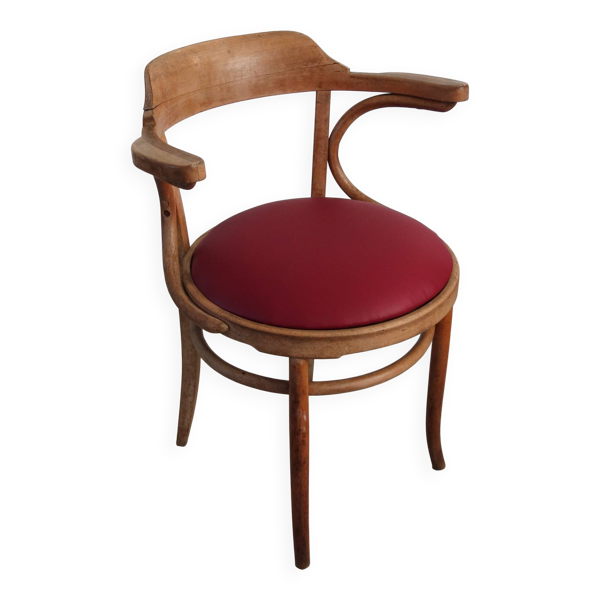 Fauteuil en bois courbé vintage