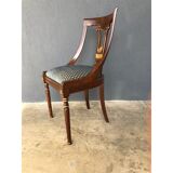 Pair of mid-century empire style seat chairs