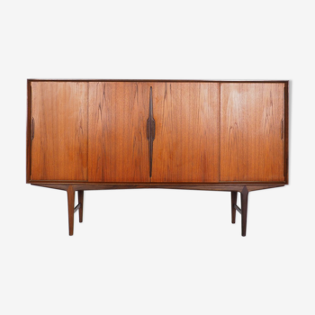 Danish design teak highboard with sliding doors, 1960's