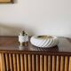 Tommaso Barbi, Smoking set white ashtray and table lighter, B Ceramiche, ca. 1970