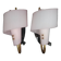 Pair of wall lights 1950 1960 Design Geru Leuchten Plexiglas and Brass