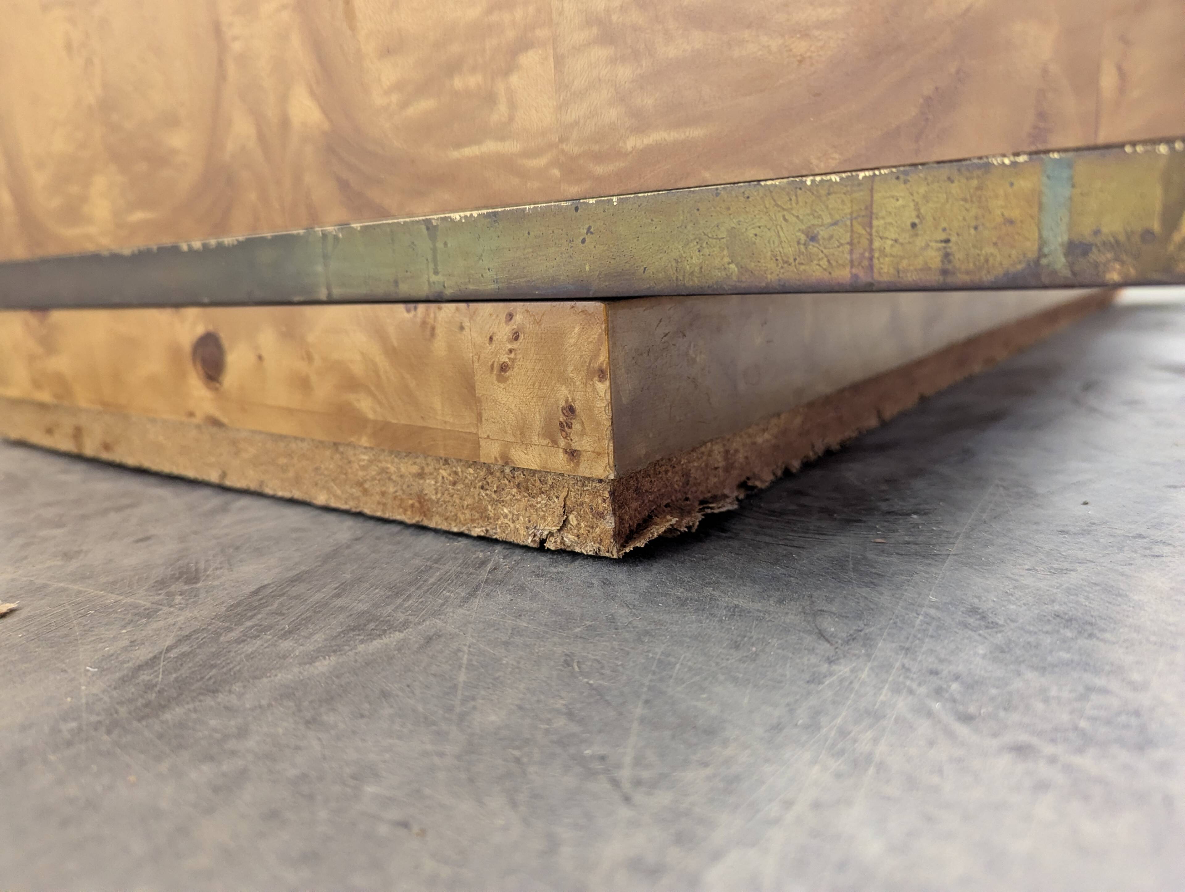 Rochebobois buffet by Jean Claude Mahey in elm burl.