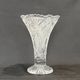 Bohemian crystal trumpet vase on foot vintage crystal vase 1940