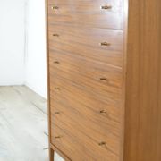 Vintage Midcentury 'Heal's' Chest Of Drawers / Tallboy In Walnut. Modern / Danish Style.