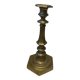 Large vintage golden brass candle holder