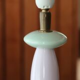 Ceramic column lamp pastel tones, 90s