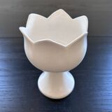 White tulip candle holder