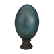 Emu egg naturally green / blue on dark wood bases