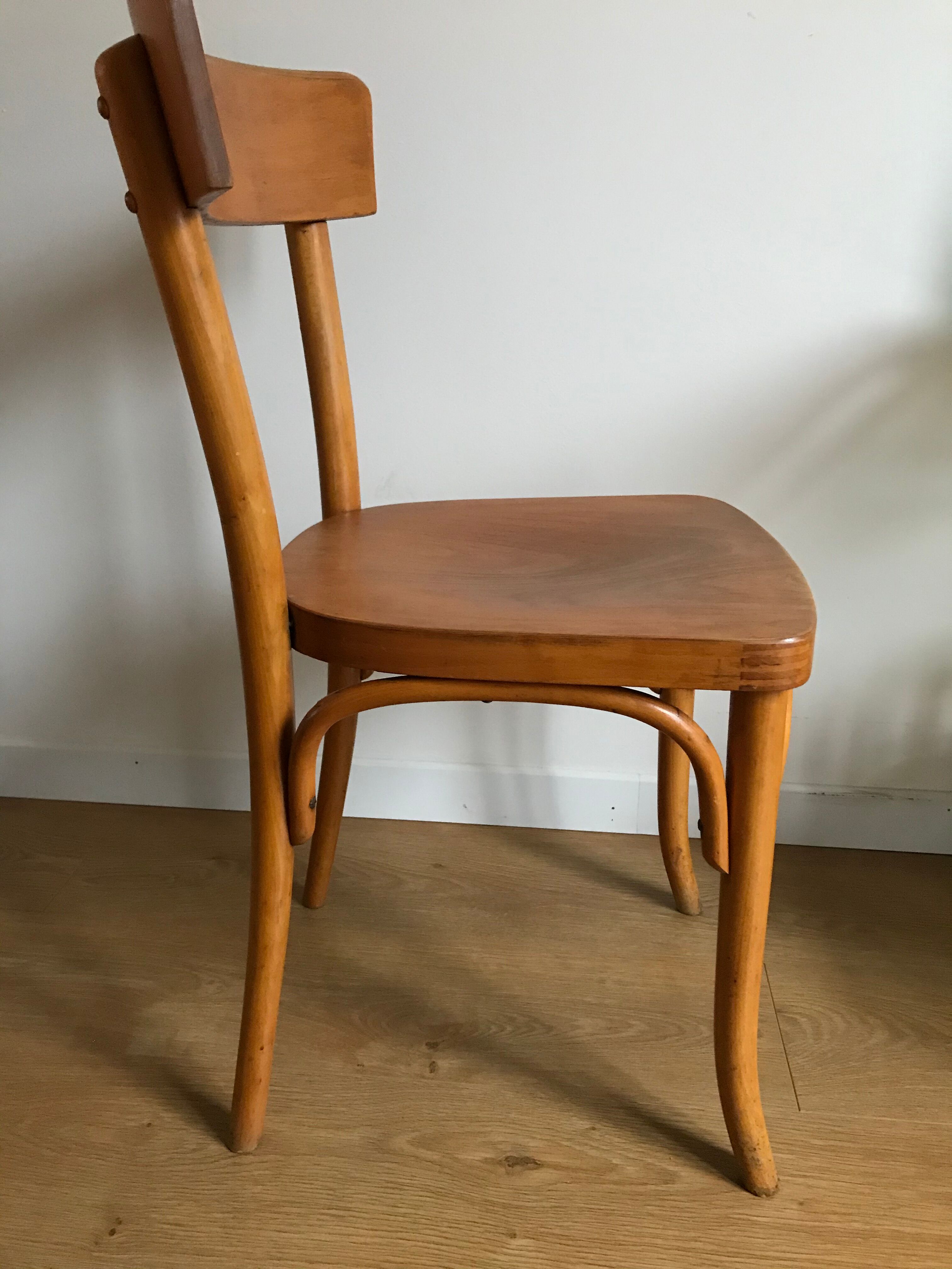 Thonet bistro chair made in czechoslovakia