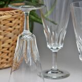 Set 6 crystal flutes of Baccarat