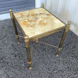 Onyx brass coffee table