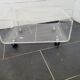 70s transparent plexiglass coffee table