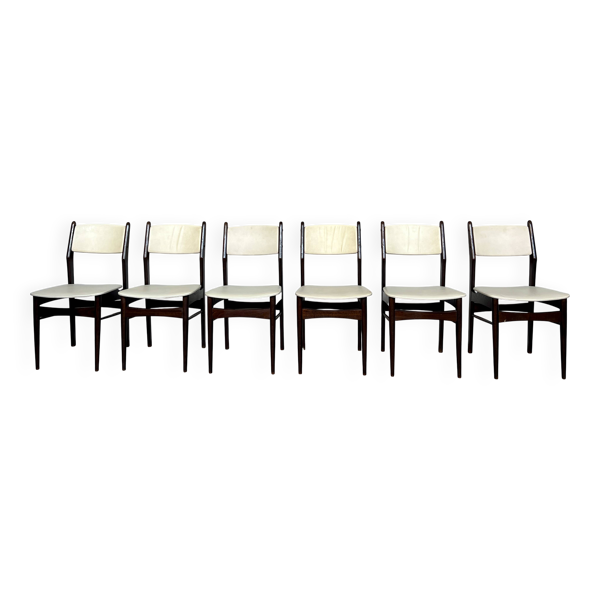Série de 6 chaises vintage années 1960