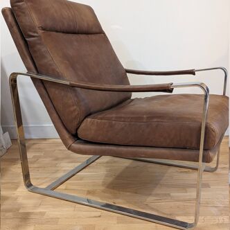 Designer leather armchair