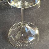 6 Champagne glasses – Cut crystal