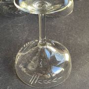 6 Coupes à champagne – Cristal taillé