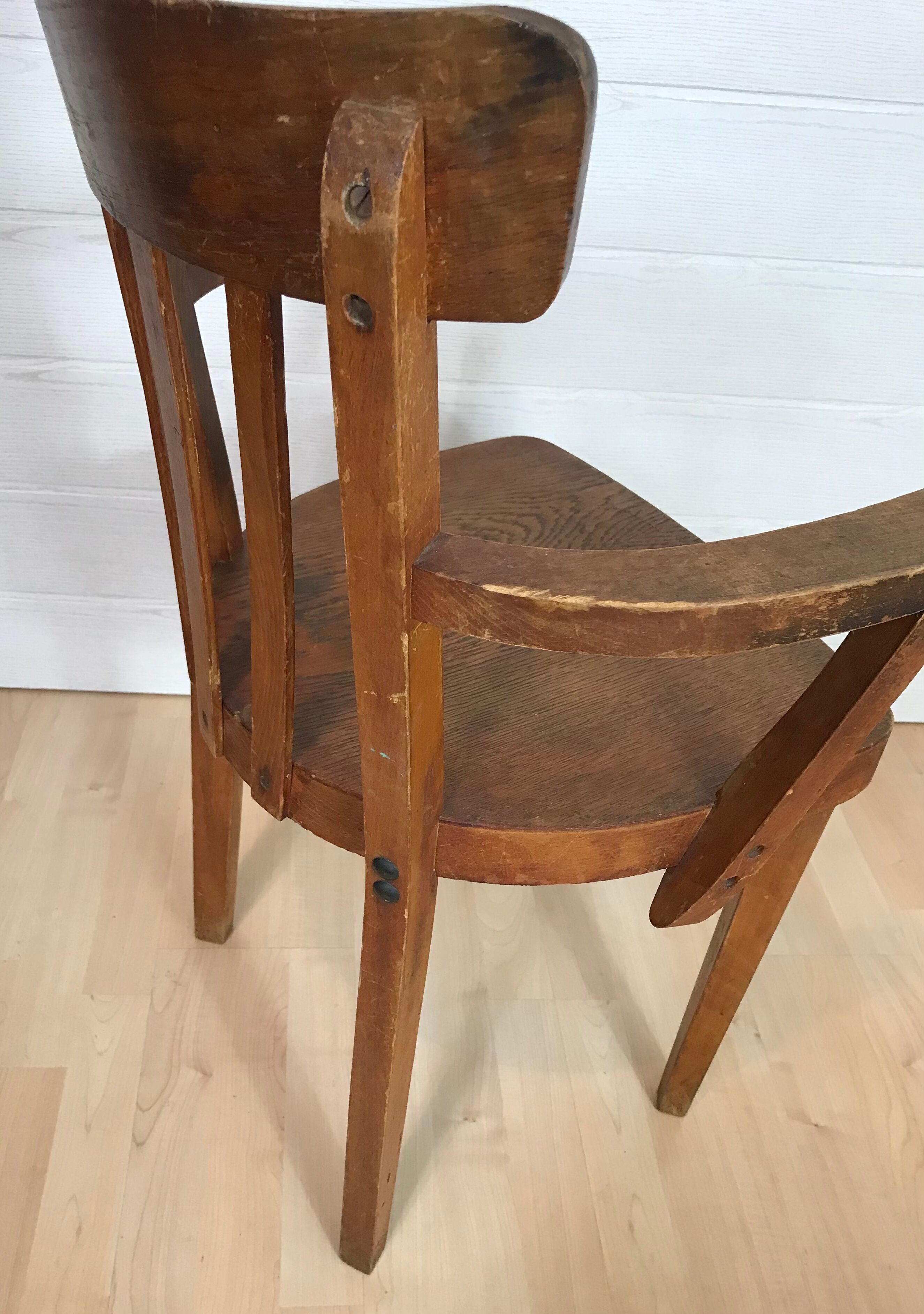 Vintage oak office chair