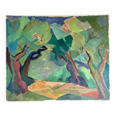 Forest, oil on canvas signed Marianne Spier