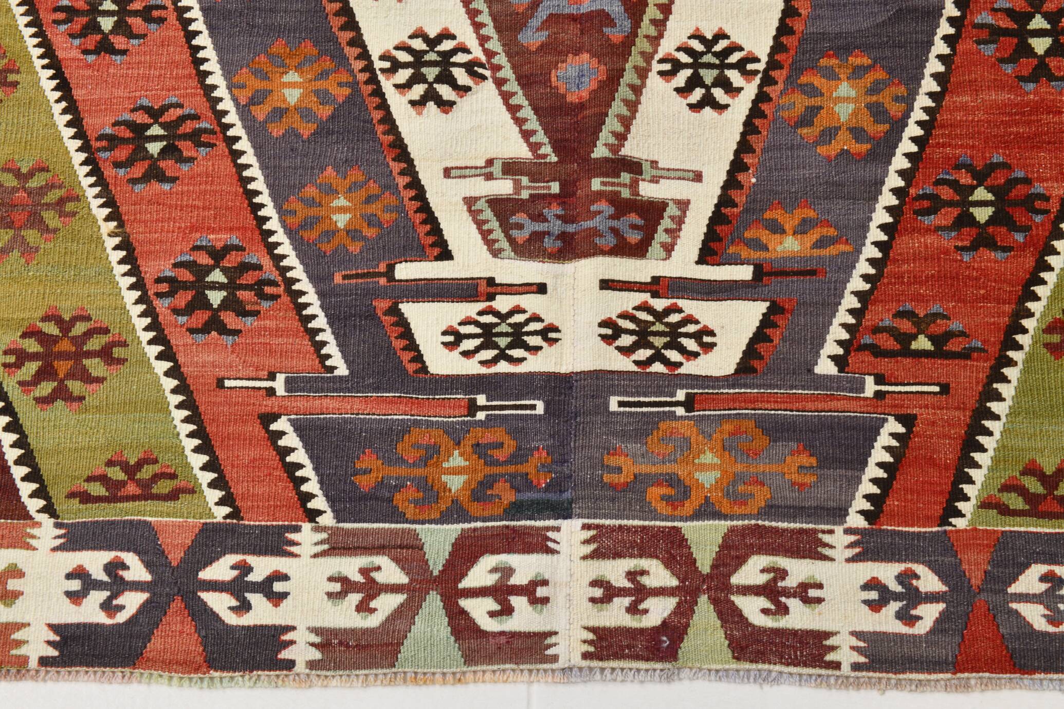 5x8 Geometric Handmade Antique Vintage Rug, 156x251Cm