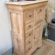 Small raw wood secretary