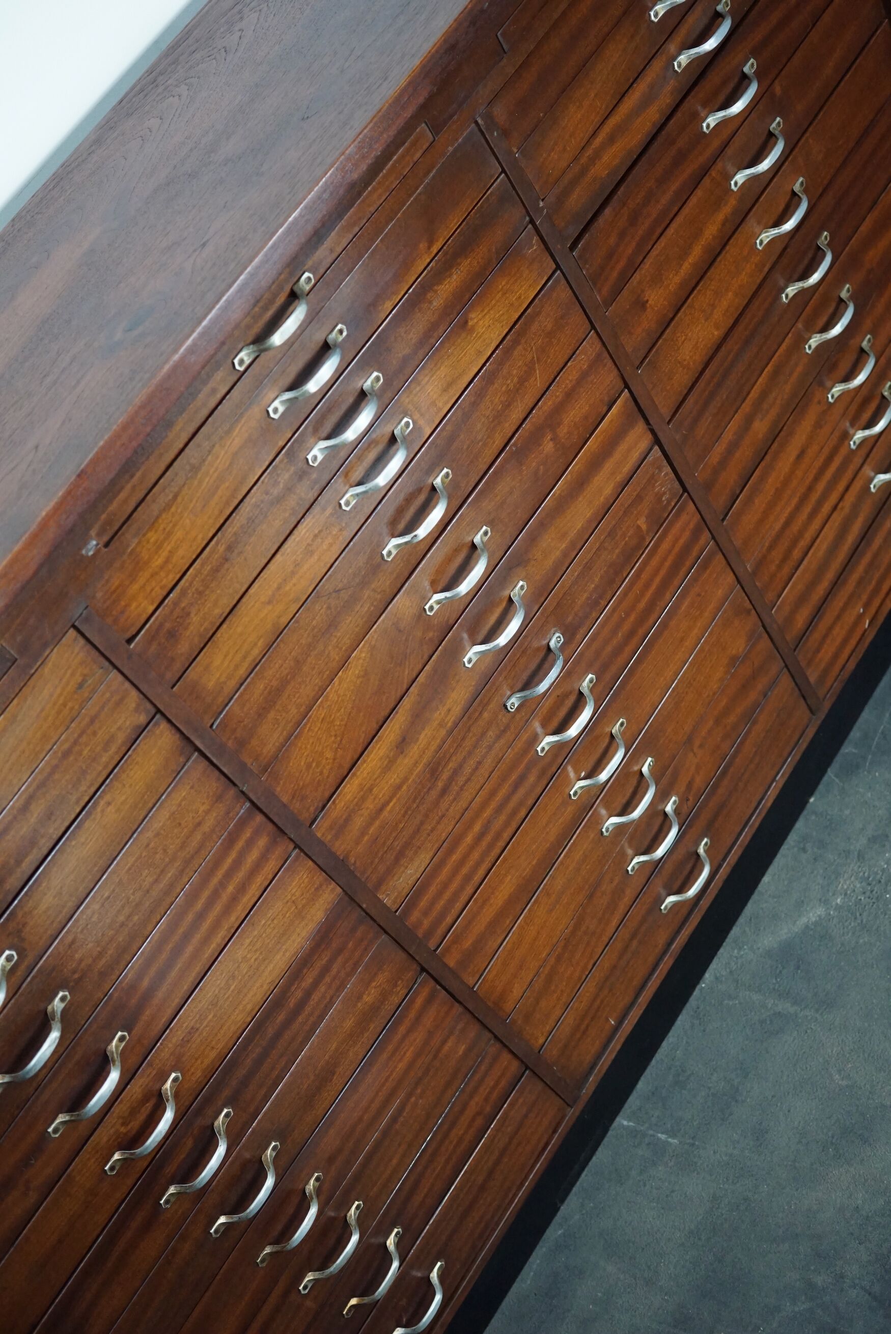 Vintage dutch mahogany jewelers / watchmakers cabinet, circa 1930