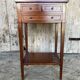 Antique Nightstand Entry Table Cherry Wood 3 Drawers Vintage #D995