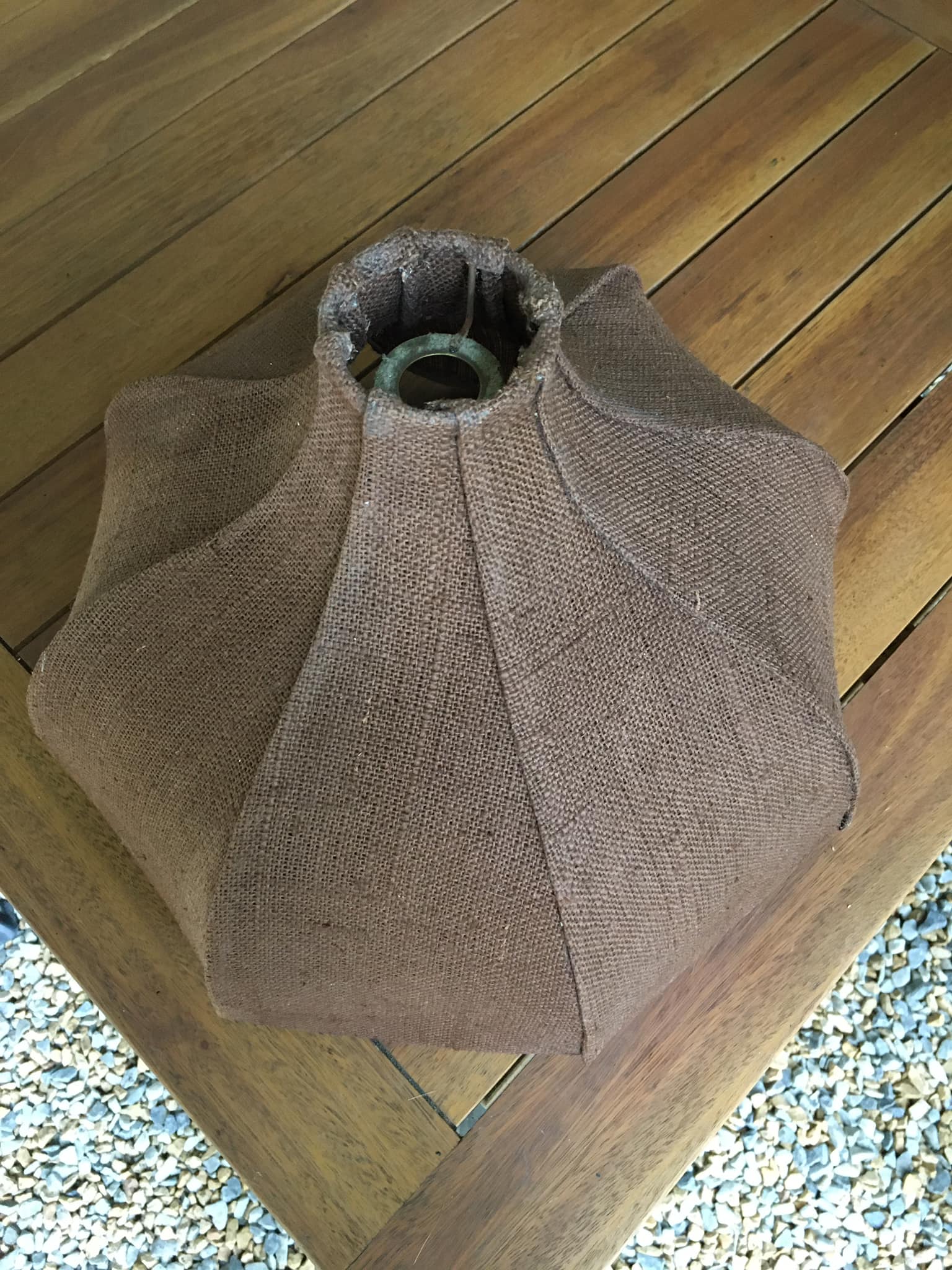 Lampshade in brown fabric