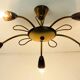 1950s sputnik spider CEILING LAMP brass stilnovo ära mid century