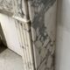 Louis XVI Style White Veined Carrara Marble Fireplace 19th Century