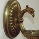Traditional Empire wall light with eagle head in antique brass 5219