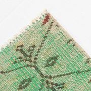 6x9 Vintage Green Geometric Pattern Anatolian Vintage Rug, 179x283 Cm