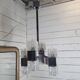 Chrome and glass pendant chandelier by Sciolari, Italy, 1960s