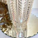 Vase vintage en verre ciselé