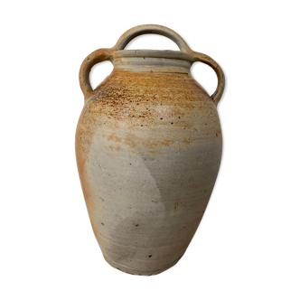 Old 3-handled sandstone jar