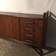Brushed oak and bamboo sideboard 1970