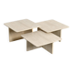 Set of three nesting tables in travertine, Italy circa 1970.