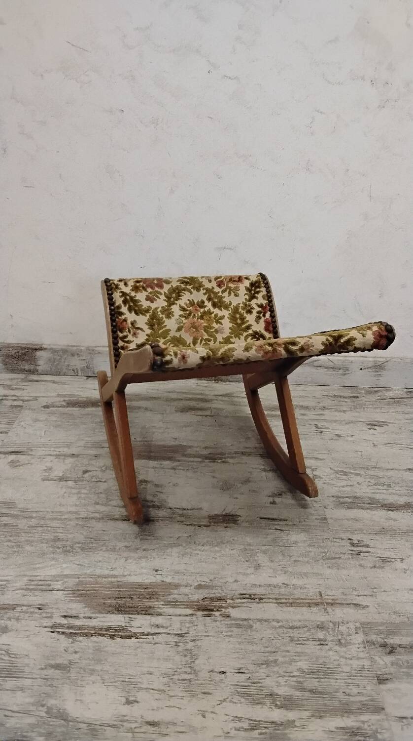 Antique rocking footrest