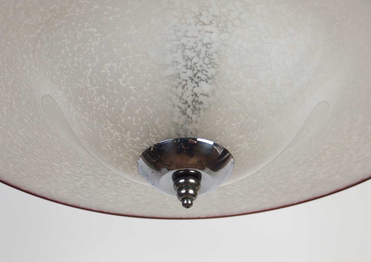 Lustre art déco en verre de clichy