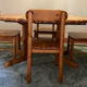 Table and chairs, pine, 1960s.