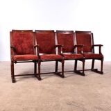 Velvet theater seat folding
