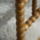 Antique French corner chair handcrafted with lamb's wool, early 20th century.