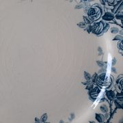 Old flat plates mismatched in iron earth accompanied by a serving dish