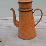 Cafetière émaillée orange