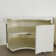 Simon Gavina Italian white lacquered wood  nigthstands, 1970s