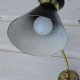 Adjustable stem wall lamp with ball head, diabolo lampshade