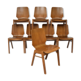 Series of 8 compass foot chairs