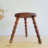 Antique wooden tripod stool