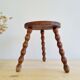 Antique wooden tripod stool